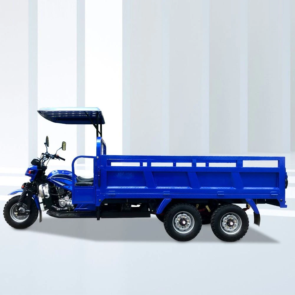 9 wheels double rear axle tricycle gasoline